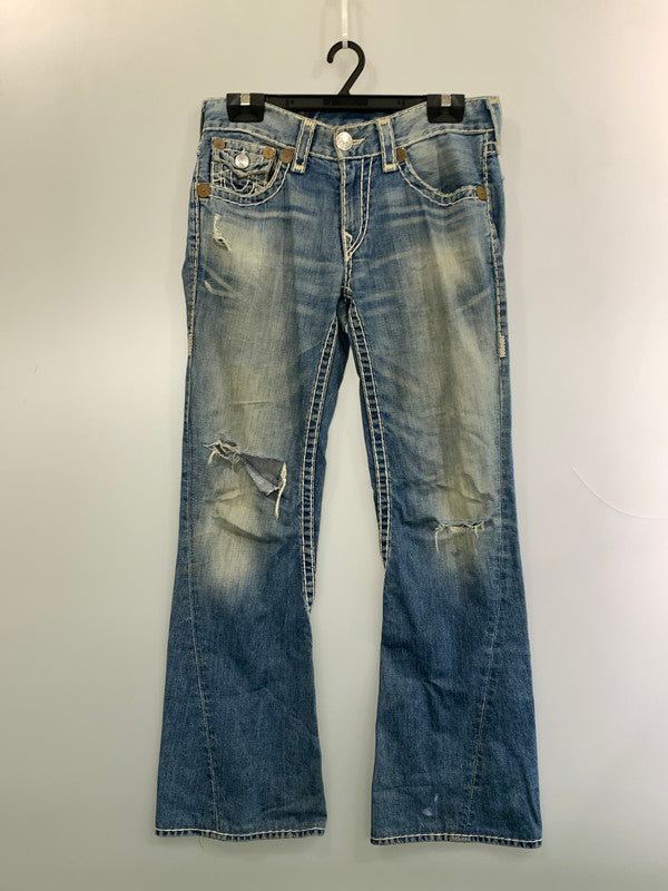 【ジャンク品】【メンズ】 TRUE RELIGION トゥルーレリジョン JOEY SUPER T DENIM PANTS 24-803NBT2 ョイ スーパーティー デニムパンツ メンズ ボトムス ジーンズ ジーパン 156-261020-em-65-min サイズ：31 カラー：インディゴ 万代Net店