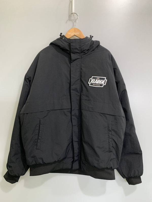 【中古品】【メンズ】 XLARGE エクストララージ NYLON PUFFER JKT 101223021005 ナイロンパファージャケット アウター 142-261020-yn-25-min サイズ：XL カラー：ブラック 万代Net店