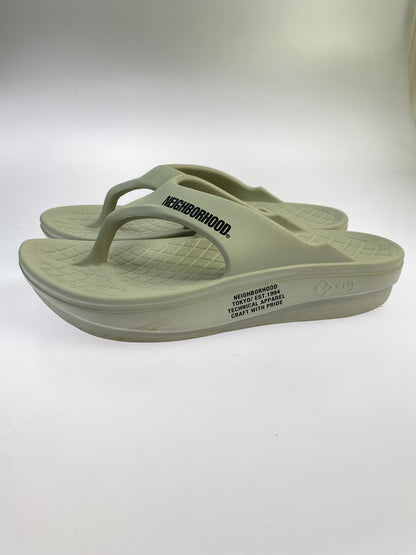 【中古品】【メンズ】 NEIGHBORHOOD ネイバーフッド RIG FOOTWEAR FIIP FLOP 2.0 リグフットウェア フリップフロップ ツーポイント サンダル 164-261018-em-47-min サイズ：L カラー：グレー 万代Net店