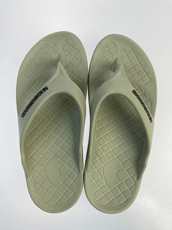 【中古品】【メンズ】 NEIGHBORHOOD ネイバーフッド RIG FOOTWEAR FIIP FLOP 2.0 リグフットウェア フリップフロップ ツーポイント サンダル 164-261018-em-47-min サイズ：L カラー：グレー 万代Net店