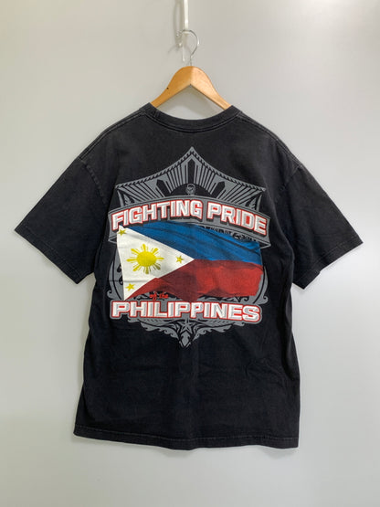 【中古品】【メンズ】 USED ユーズド MANNY PACQUIAO S/S TEE ショートスリーブTシャツ 半袖Tシャツ トップス 146-261020-yn-27-min サイズ：L カラー：ブラック 万代Net店