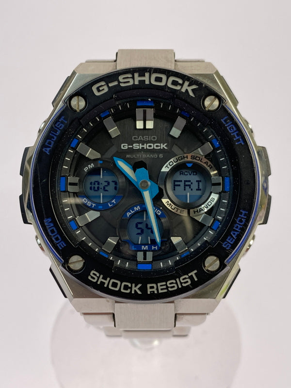 【中古品】【メンズ】 G-SHOCK ジーショック GST-W100D 電波ソーラー 腕時計 196-261027-jt-14-min カラー：シルバー 万代Net店