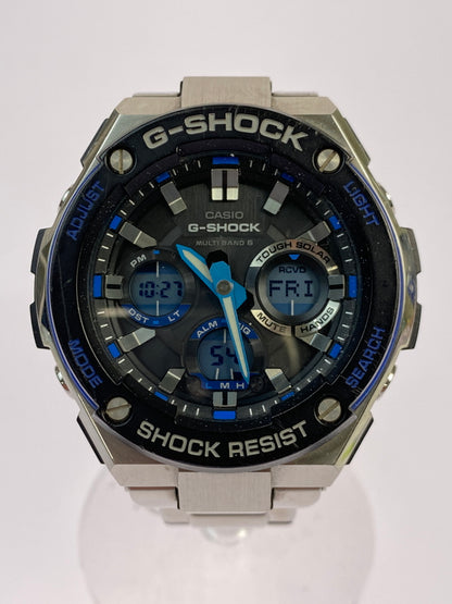 【中古品】【メンズ】 G-SHOCK ジーショック GST-W100D 電波ソーラー 腕時計 196-261027-jt-14-min カラー：シルバー 万代Net店