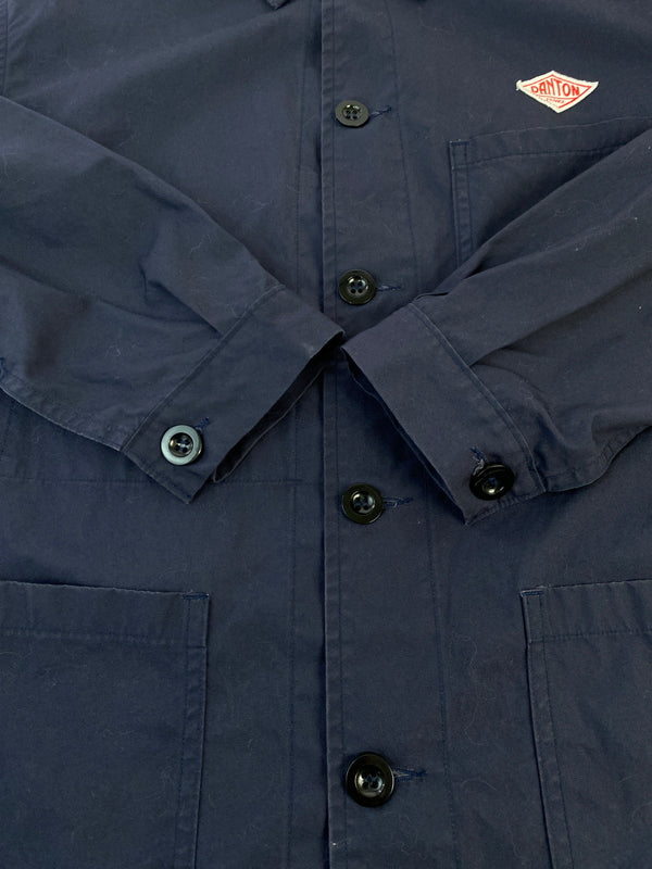 【中古品】【メンズ】 DANTON ダントン LS COTTON COVERALL ロングスリーブ コットンカバーオール JD-8977 長袖 シャツ 140-261023-hu-23-min サイズ：38 カラー：ネイビー 万代Net店