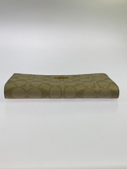 【中古品】【レディース】 COACH コーチ F39673 シグネチャー L字ファスナー 長財布 財布 181-261027-jt-01-min カラー：ベージュ 万代Net店