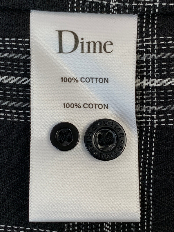 【中古品】【メンズ】 DIME ダイム PLAID FLANNEL SHIRT プラッド フランネルシャツ メンズ トップス 長袖シャツ 142-261017-KS-02-min サイズ：M カラー：ブラック系 万代Net店