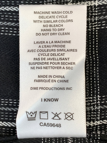 【中古品】【メンズ】 DIME ダイム PLAID FLANNEL SHIRT プラッド フランネルシャツ メンズ トップス 長袖シャツ 142-261017-KS-02-min サイズ：M カラー：ブラック系 万代Net店