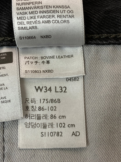 【中古品】【メンズ】 LEVI'S リーバイス 567 BLACK DENIM ブラック デニム パンツ メンズ ボトムス ジーンズ ジーパン 158-261022-em-49-min サイズ：W34/L32 カラー：インディゴブラック 万代Net店