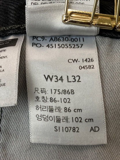 【中古品】【メンズ】 LEVI'S リーバイス 567 BLACK DENIM ブラック デニム パンツ メンズ ボトムス ジーンズ ジーパン 158-261022-em-49-min サイズ：W34/L32 カラー：インディゴブラック 万代Net店