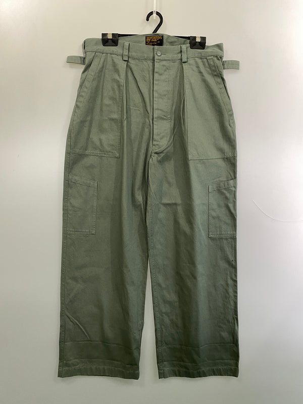 【中古品】【メンズ】 WAIPER.INC ワイパー U.S.AIR FORCE コットンサテン ユーティリティ トラウザーズ WP1014 アメリカ空軍 メンズ ボトムス ミリタリー 156-261022-em-57-min サイズ：40R カラー：オリーブグリーン 万代Net店