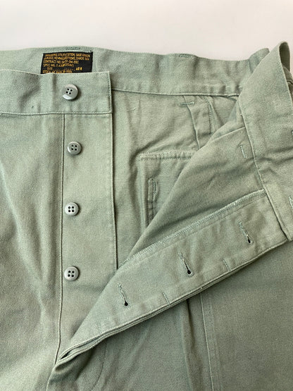 【中古品】【メンズ】 WAIPER.INC ワイパー U.S.AIR FORCE コットンサテン ユーティリティ トラウザーズ WP1014 アメリカ空軍 メンズ ボトムス ミリタリー 156-261022-em-57-min サイズ：40R カラー：オリーブグリーン 万代Net店