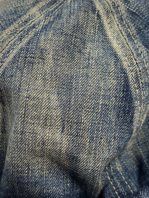 【中古品】【メンズ/レディース】 THE H.W.DOG&CO ザ エイチダブリュードッグアンドコー VINTAGE DENIM ROLL CAP ヴィンテージ デニム ロールキャップ 帽子 つば無し 185-261025-em-08-min サイズ：ONE SIZE カラー：インディゴブルー 万代Net店