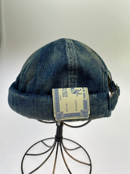 【中古品】【メンズ/レディース】 THE H.W.DOG&CO ザ エイチダブリュードッグアンドコー VINTAGE DENIM ROLL CAP ヴィンテージ デニム ロールキャップ 帽子 つば無し 185-261025-em-08-min サイズ：ONE SIZE カラー：インディゴブルー 万代Net店