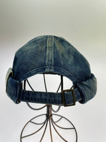 【中古品】【メンズ/レディース】 THE H.W.DOG&CO ザ エイチダブリュードッグアンドコー VINTAGE DENIM ROLL CAP ヴィンテージ デニム ロールキャップ 帽子 つば無し 185-261025-em-08-min サイズ：ONE SIZE カラー：インディゴブルー 万代Net店