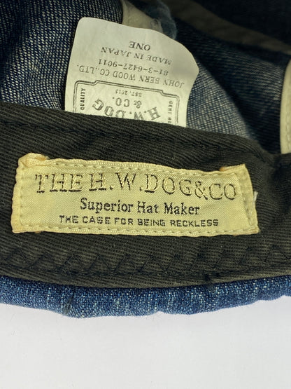 【中古品】【メンズ/レディース】 THE H.W.DOG&CO ザ エイチダブリュードッグアンドコー VINTAGE DENIM ROLL CAP ヴィンテージ デニム ロールキャップ 帽子 つば無し 185-261025-em-08-min サイズ：ONE SIZE カラー：インディゴブルー 万代Net店