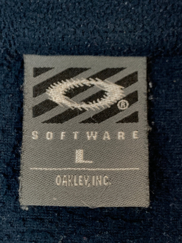 【現状渡し品】【メンズ】 OAKLEY オークリー SOFTWARE FLEECE HALF ZIP TOPS 00'S ソフトウェア リース ハーフ ジップ トップス 00年代 ヴィンテージ 146-261022-em-03-min サイズ：L カラー：ネイビー 万代Net店