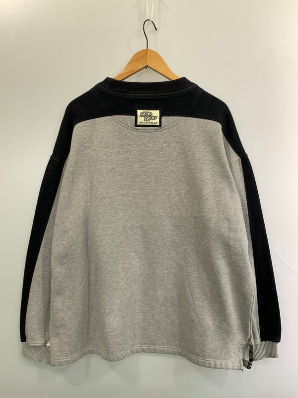 【中古品】【メンズ】 PELLE PELLE ペレペレ LOGO SWEATSHIRT ロゴ スウェットシャツ メンズ トップス トレーナー 長袖 146-261022-em-02-min サイズ：XL カラー：グレー系 万代Net店