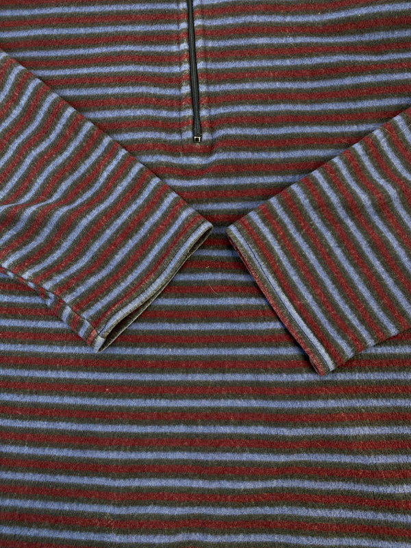 【現状渡し品】【メンズ】 PATAGONIA パタゴニア CAPILENE BORDER FLEECE キャプリーンボーダーフリース プルオーバー トップス 144-261023-hu-30-min サイズ：L カラー：ブルー系/ブラック/パープル（ボーダー） 万代Net店