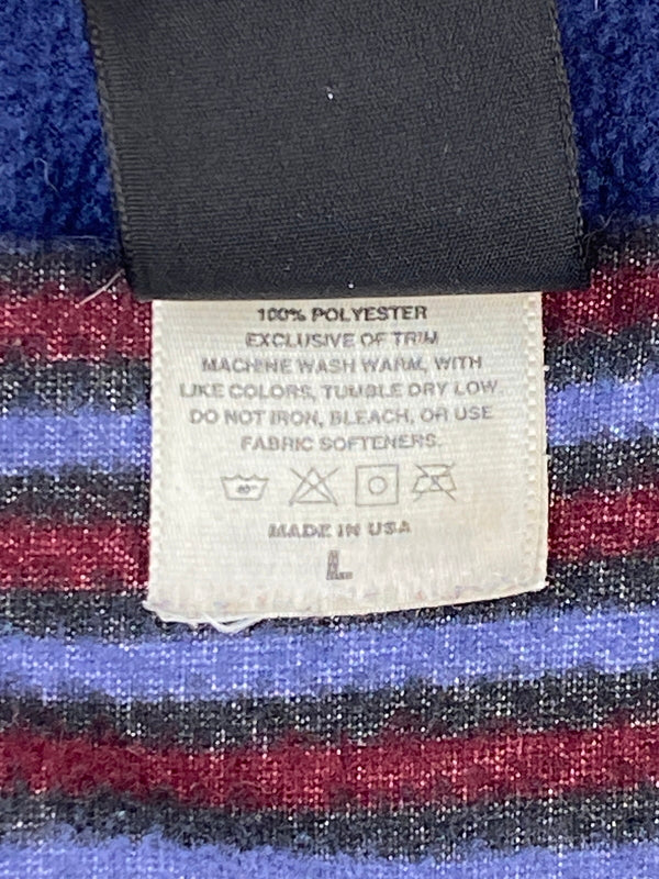 【現状渡し品】【メンズ】 PATAGONIA パタゴニア CAPILENE BORDER FLEECE キャプリーンボーダーフリース プルオーバー トップス 144-261023-hu-30-min サイズ：L カラー：ブルー系/ブラック/パープル（ボーダー） 万代Net店