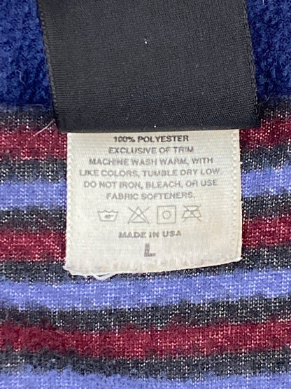 【現状渡し品】【メンズ】 PATAGONIA パタゴニア CAPILENE BORDER FLEECE キャプリーンボーダーフリース プルオーバー トップス 144-261023-hu-30-min サイズ：L カラー：ブルー系/ブラック/パープル（ボーダー） 万代Net店