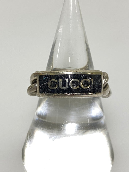 【中古品】【メンズ】 GUCCI グッチ ゴルメットチェーン リング 指輪 アクセサリー 182-261021-hu-23-min カラー：シルバー 11号 万代Net店