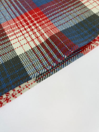 【中古品】【メンズ】 SUGAR CANE シュガーケーン FLANNEL SHIRT フランネル ネルシャツ 長袖 チェック シャツ 145-261023-hu-35-min サイズ：M 15-15 1/2 カラー：ブルー/レッド（チェック柄） 万代Net店