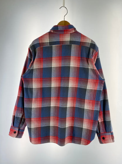 【中古品】【メンズ】 SUGAR CANE シュガーケーン FLANNEL SHIRT フランネル ネルシャツ 長袖 チェック シャツ 145-261023-hu-35-min サイズ：M 15-15 1/2 カラー：ブルー/レッド（チェック柄） 万代Net店