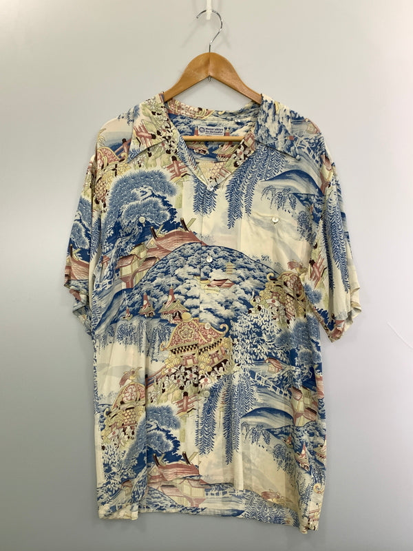 【中古品】【メンズ】 SUN SURF × MUSASHIYA サンサーフ ムサシヤ ALOHA SHIRT ”MATSURI" アロハシャツ マツリ メンズ トップス 半袖シャツ 145-261017-KS-03-min サイズ：L カラー：マルチカラー 万代Net店
