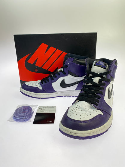 【中古品】【メンズ】 NIKE ナイキ AIR JORDAN 1 RETRO HIGH OG "COURT PURPLE WHITE BLACK” 555088-500 エアジョーダン 1 レトロ ハイ オージー 靴 160-261017-KS-23-min サイズ：27cm US9 カラー：パープル/ホワイト/ブラック 万代Net店