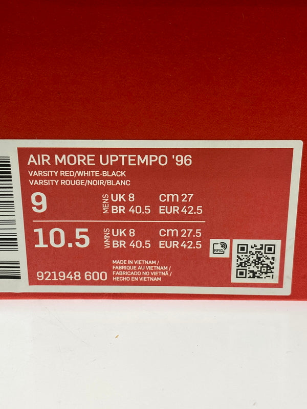 【中古品】【メンズ】 NIKE ナイキ AIR MORE UPTEMPO ’96 921948-600 エア モア アップテンポ ナインティシックス 靴 シューズ スニーカー SNEAKER 160-261017-KS-18-min サイズ：27cm US9 カラー：ブラック/レッド/ホワイト 万代Net店