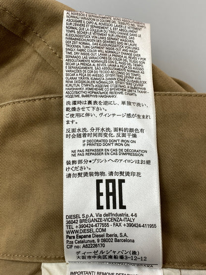 【中古品】【メンズ】 DIESEL ディーゼル コットン ポプリン ワークパンツ メンズ ボトムス 141-261022-em-61-min サイズ：23 カラー：カーキ 万代Net店