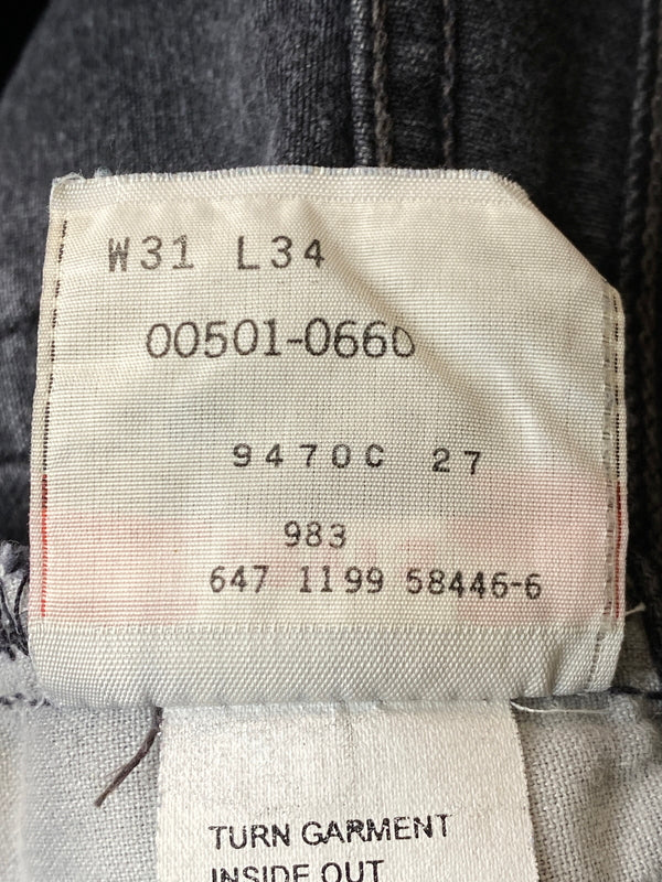 【現状渡し品】【メンズ】 LEVI'S リーバイス 501 99年11月製造 メキシコ製 後染め デニムパンツ メンズ ボトムス ジーンズ ヴィンテージ ジーパン 157-261022-em-51-min サイズ：31×34 カラー：インディゴブラック 万代Net店