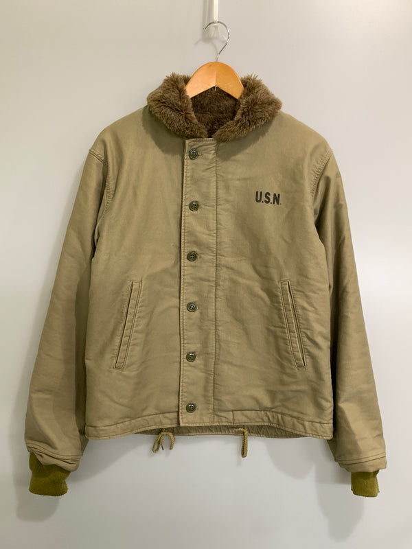 【中古品】【メンズ】 USED ユーズド N-1 DECK JACKET デッキジャケット ミリタリー アウター 145-261023-hu-05-min サイズ：34 カラー：ベージュ系 万代Net店