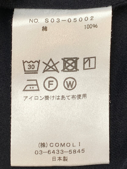 【中古品】【メンズ】 COMOLI コモリ ダブルレイヤー LS シャツ S03-05002 ロングスリーブ メンズ 長袖シャツ クルーネック 140-261022-em-17-min サイズ：1 カラー：ブラック 万代Net店