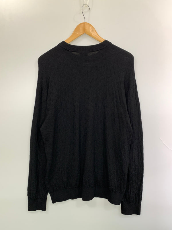 【中古品】【メンズ】 ARMANI EXCHANGE アルマーニエクスチェンジ KNIT ニット メンズ 長袖シャツ トップス 141-261022-em-19-min サイズ：M カラー：ブラック 万代Net店