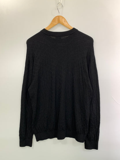 【中古品】【メンズ】 ARMANI EXCHANGE アルマーニエクスチェンジ KNIT ニット メンズ 長袖シャツ トップス 141-261022-em-19-min サイズ：M カラー：ブラック 万代Net店