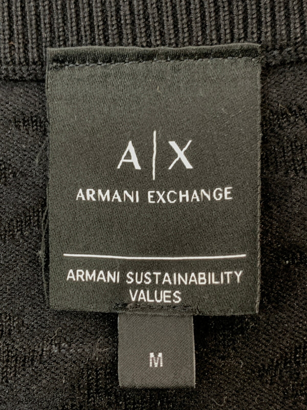 【中古品】【メンズ】 ARMANI EXCHANGE アルマーニエクスチェンジ KNIT ニット メンズ 長袖シャツ トップス 141-261022-em-19-min サイズ：M カラー：ブラック 万代Net店