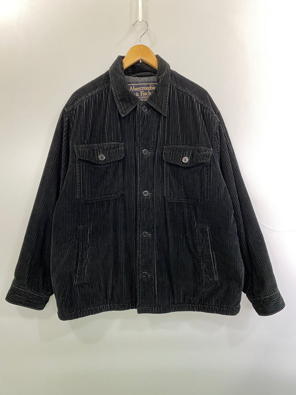 【中古品】【メンズ】 ABERCROMBIE&FITCH アバクロンビー&フィッチ CORDUROY BOA JACKET コーデュロイ ボアジャケット メンズ アウター 防寒 146-261016-em-25-min サイズ：M カラー：ブラック 万代Net店