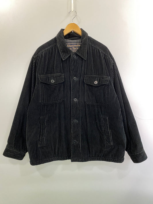 【中古品】【メンズ】 ABERCROMBIE&FITCH アバクロンビー&フィッチ CORDUROY BOA JACKET コーデュロイ ボアジャケット メンズ アウター 防寒 146-261016-em-25-min サイズ：M カラー：ブラック 万代Net店