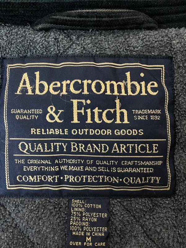 【中古品】【メンズ】 ABERCROMBIE&FITCH アバクロンビー&フィッチ CORDUROY BOA JACKET コーデュロイ ボアジャケット メンズ アウター 防寒 146-261016-em-25-min サイズ：M カラー：ブラック 万代Net店