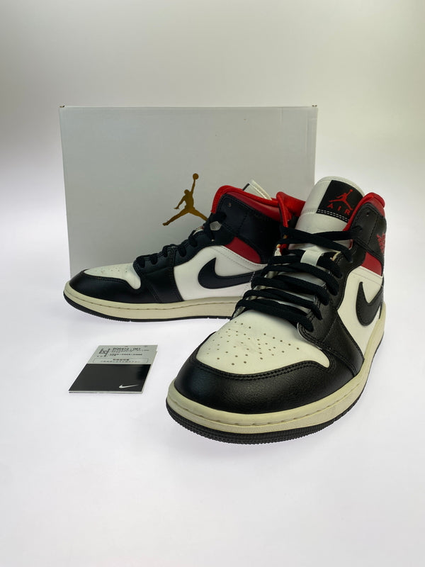【中古品】【メンズ】 NIKE ナイキ WMNS AIR JORDAN 1 MID BQ6472-061 ウィメンズ エアジョーダン1 ミッド スニーカー メンズ シューズ 靴 160-261018-em-12-min サイズ：27.5cm カラー：Black/Gym Red 万代Net店