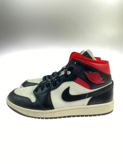 【中古品】【メンズ】 NIKE ナイキ WMNS AIR JORDAN 1 MID BQ6472-061 ウィメンズ エアジョーダン1 ミッド スニーカー メンズ シューズ 靴 160-261018-em-12-min サイズ：27.5cm カラー：Black/Gym Red 万代Net店