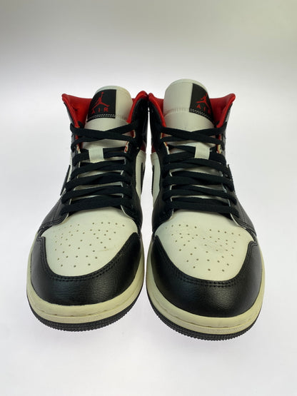 【中古品】【メンズ】 NIKE ナイキ WMNS AIR JORDAN 1 MID BQ6472-061 ウィメンズ エアジョーダン1 ミッド スニーカー メンズ シューズ 靴 160-261018-em-12-min サイズ：27.5cm カラー：Black/Gym Red 万代Net店