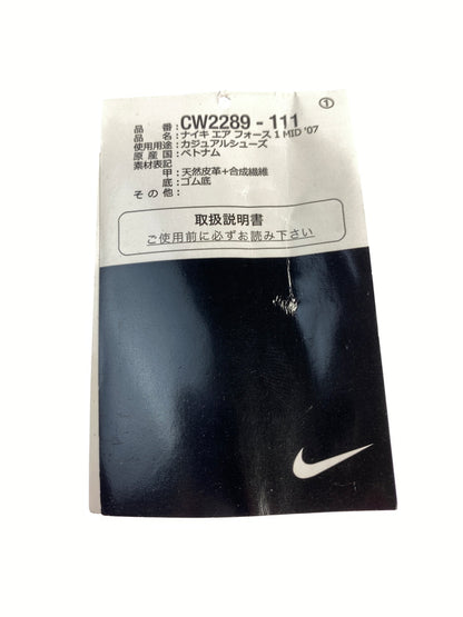【中古品】【メンズ】 NIKE ナイキ AIR FORCE 1 MID '07 CW2289-111 エアフォース1 ミッド スニーカー メンズ シューズ 靴 160-261018-em-13-min サイズ：27.5cm カラー：WHITE 万代Net店