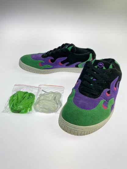【中古品】【メンズ】 AIRWALK M×M×M エアウォーク マジカルモッシュミスフィッツ FLAME PATTERN SNEAKER AWC0007 フレイム パターン スニーカー メンズ シューズ 162-261018-em-33-min サイズ：27.0cm カラー：マルチカラー 万代Net店