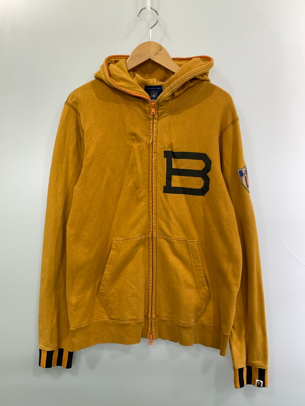 【現状渡し品】【メンズ】 A BATHING APE アベイシングエイプ ZIP UP HOODIE ジップアップ フーディ メンズ フルジップ パーカー 長袖 142-261022-em-21-min サイズ：M カラー：マスタードイエロー 万代Net店