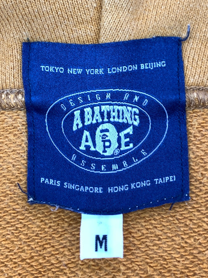 【現状渡し品】【メンズ】 A BATHING APE アベイシングエイプ ZIP UP HOODIE ジップアップ フーディ メンズ フルジップ パーカー 長袖 142-261022-em-21-min サイズ：M カラー：マスタードイエロー 万代Net店