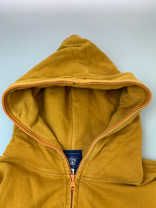 【現状渡し品】【メンズ】 A BATHING APE アベイシングエイプ ZIP UP HOODIE ジップアップ フーディ メンズ フルジップ パーカー 長袖 142-261022-em-21-min サイズ：M カラー：マスタードイエロー 万代Net店