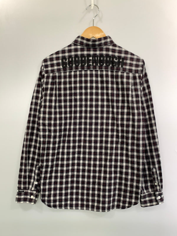 【中古品】【メンズ】 GOOD ENOUGH グッドイナフ CHECK SHIRT チェック 長袖シャツ メンズ トップス 142-261022-em-18-min サイズ：M カラー：ブラック系 万代Net店