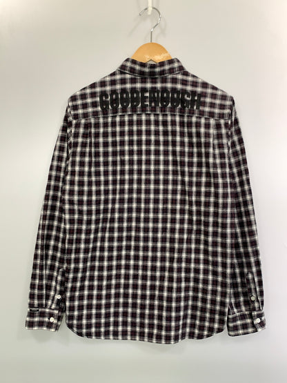 【中古品】【メンズ】 GOOD ENOUGH グッドイナフ CHECK SHIRT チェック 長袖シャツ メンズ トップス 142-261022-em-18-min サイズ：M カラー：ブラック系 万代Net店
